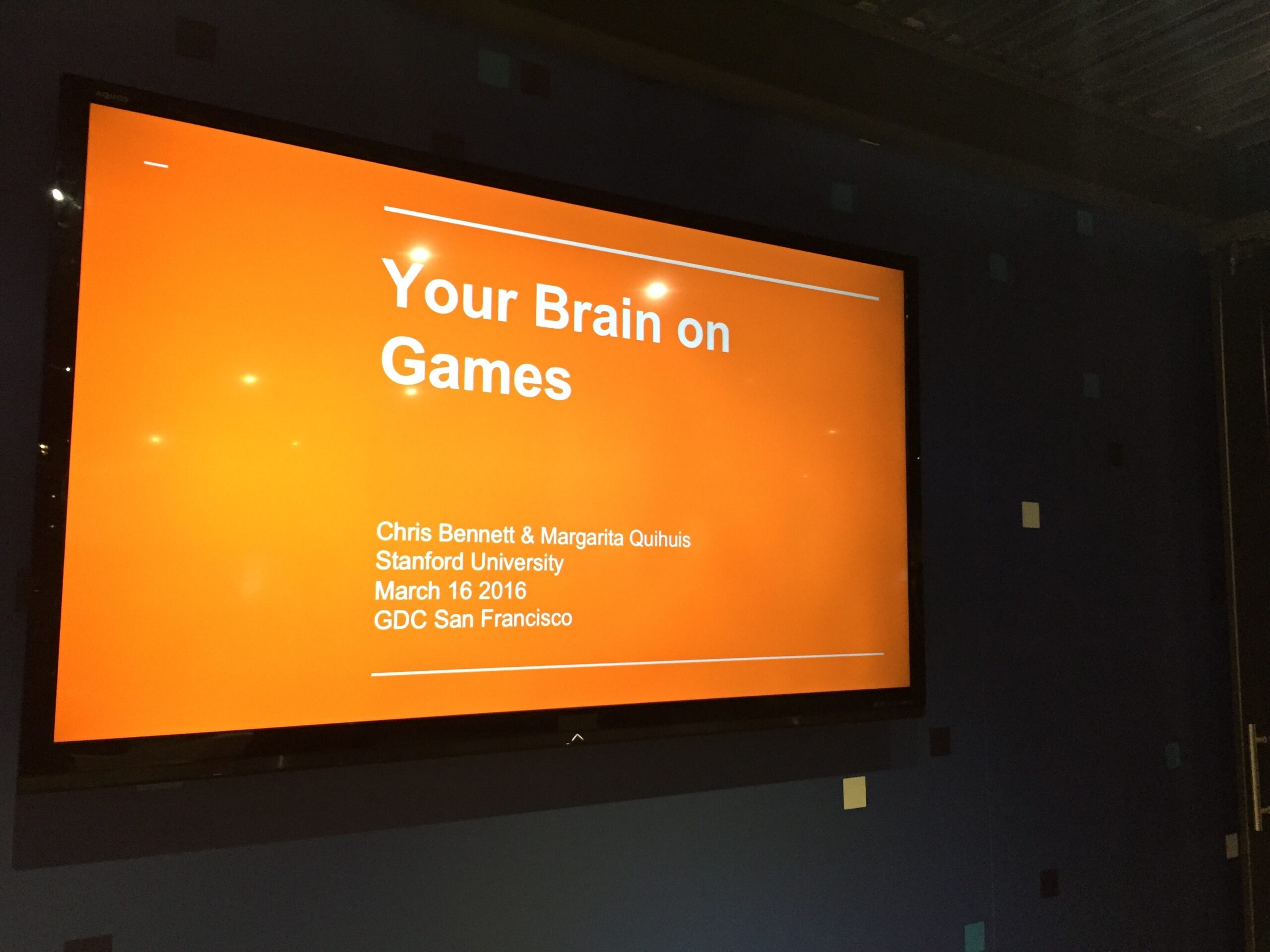 Your Brain on Games at GDC San Francisco